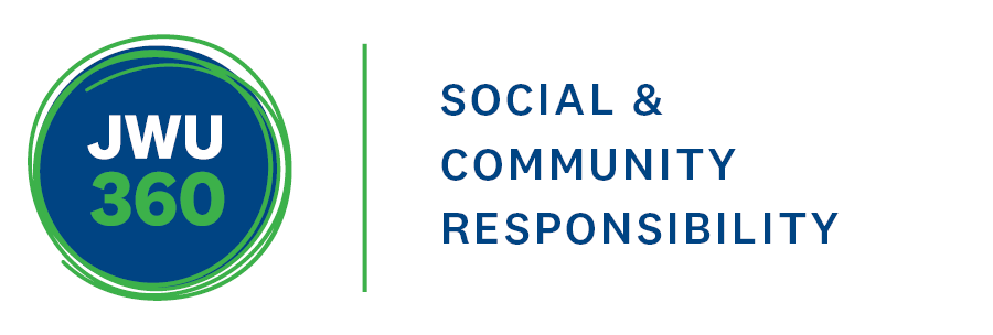 JWU 360 Typographic Logo: Social &amp; Community Responsibility