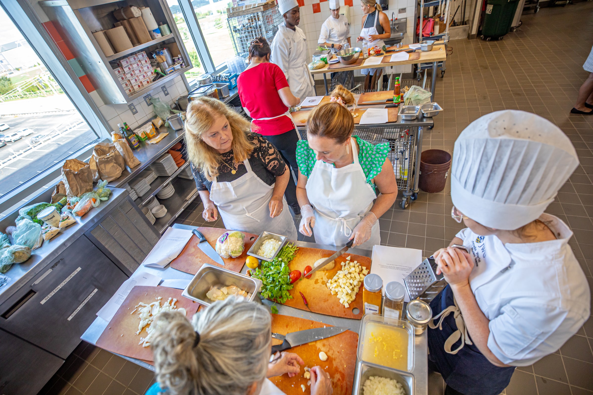 Chef's Choice students prepare food