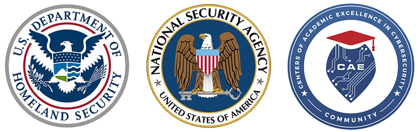 NSA, DHS and CAE logos
