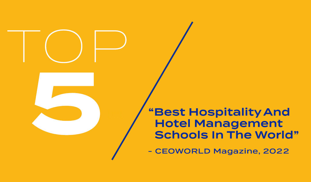 CEOWORLD magazine ranks Johnson & Wales in the Top 5 among the Best Hospitality And Hotel Management Schools In The World For 2022