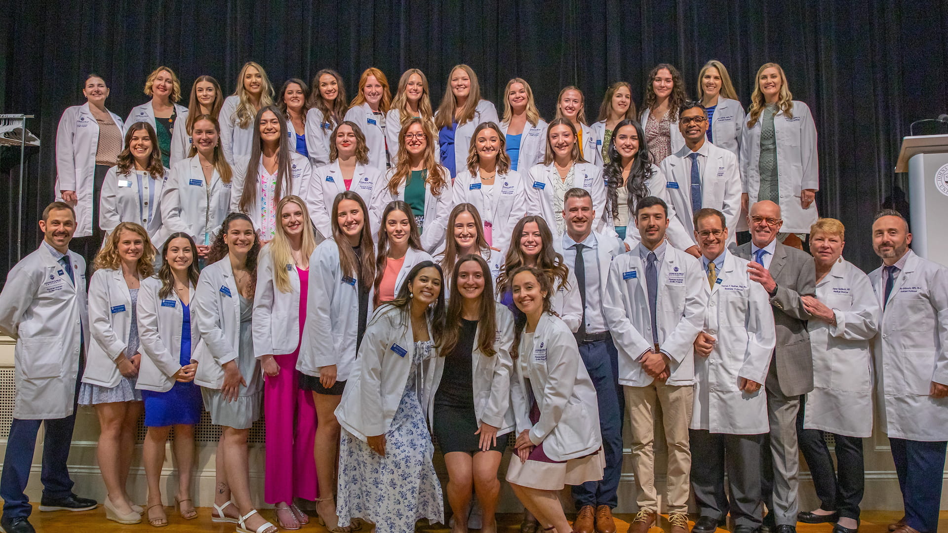 2023 White Coat ceremony for the M.S. in Physician Assistant Studies.