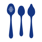 Culinary Arts blue icon: Spoons