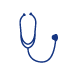 A blue stethoscope icon