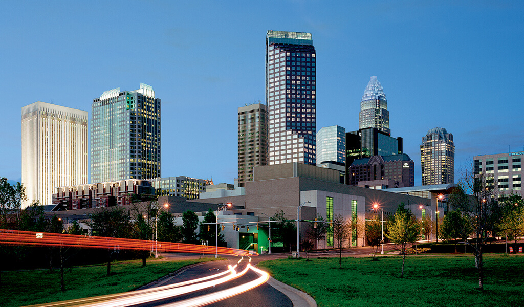 Charlotte at night