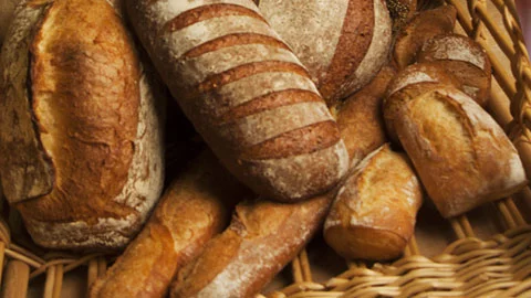 Assortment of breads. 