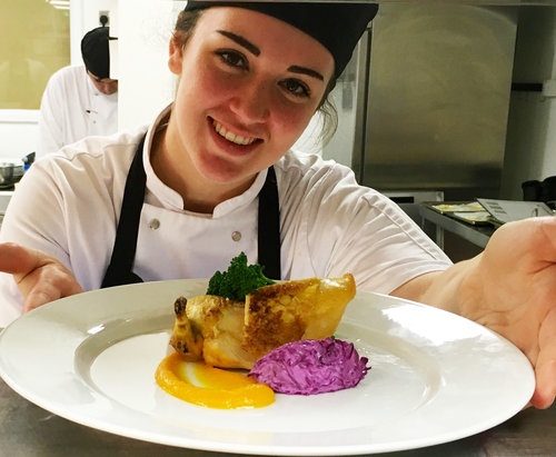 Marianna Consiglio '18 at work during her internship at The Merrion Hotel in Dublin.