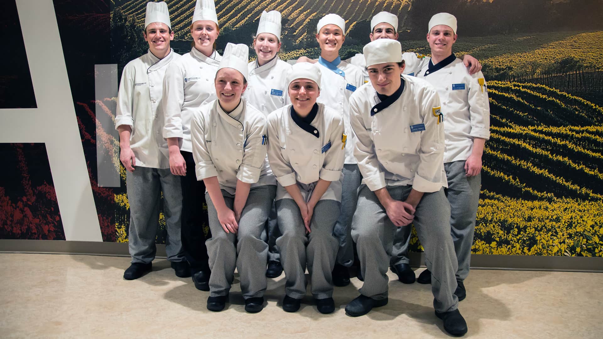 Student chefs group photo.