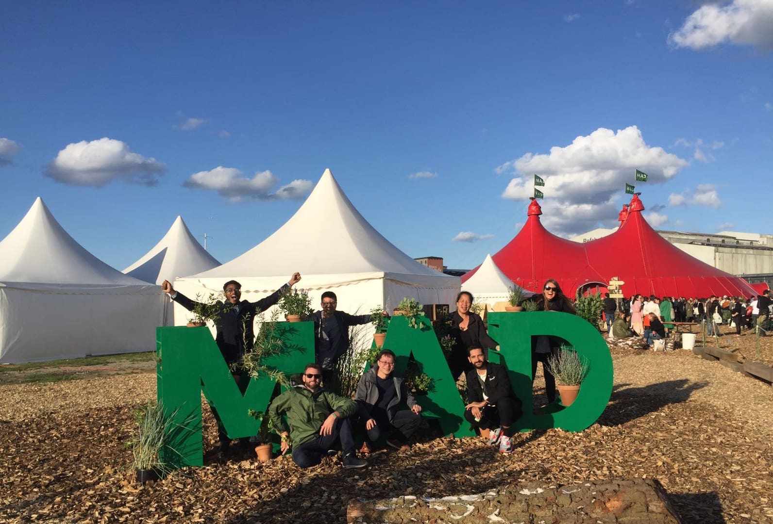 Chef Matthew Britt (front row, left) and other attendees at MAD6 in Copenhagen.
