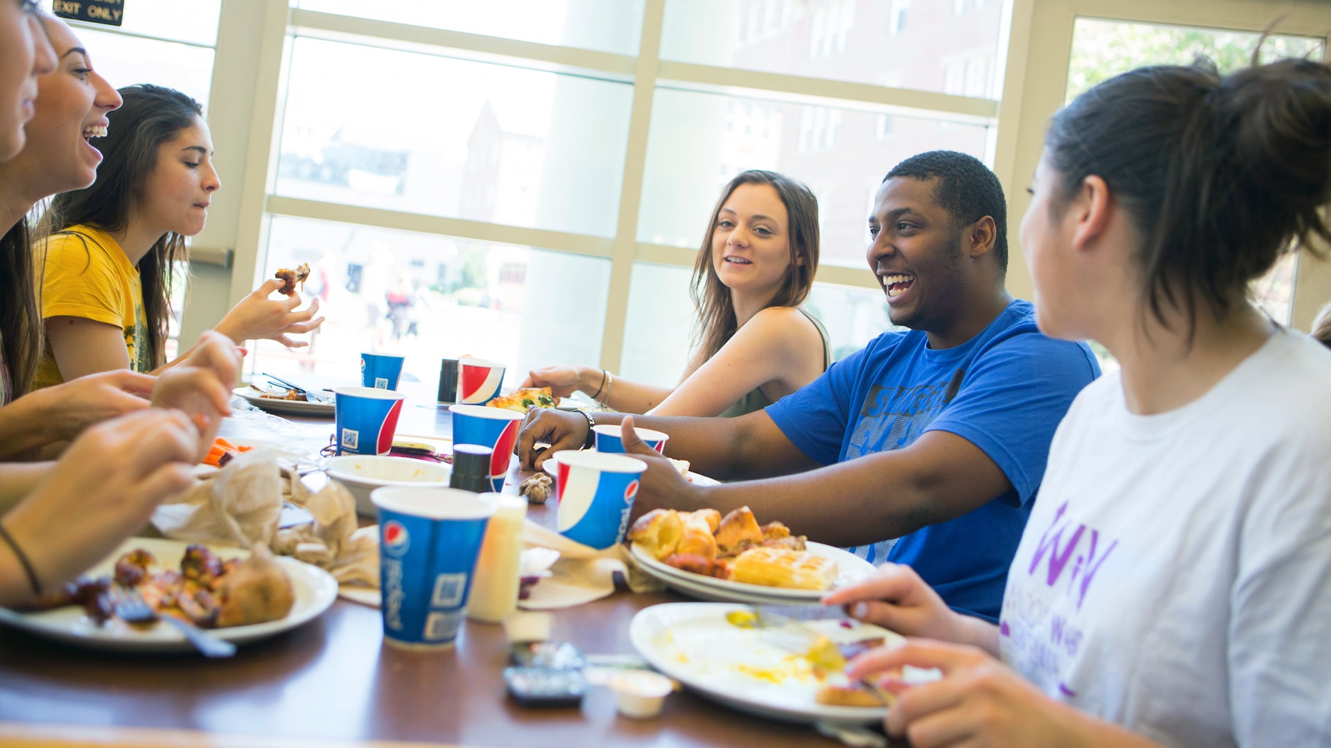 Students at McNulty dining hall.