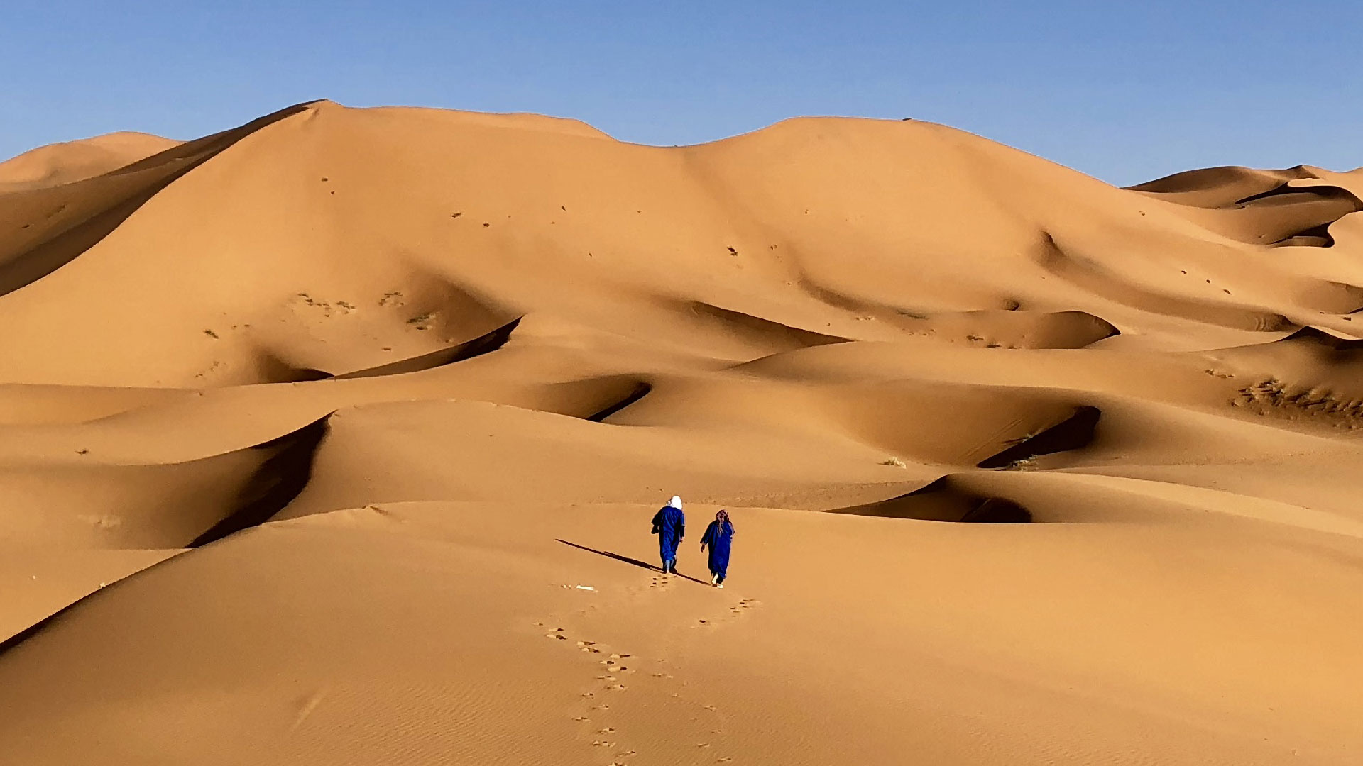 The Morocco desert.