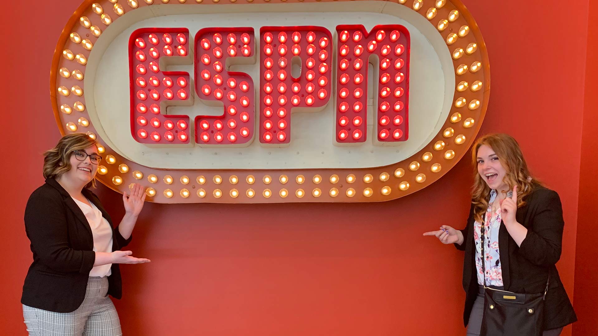 JWU students went on a tour of the ESPN headquarters in Bristol, Connecticut.