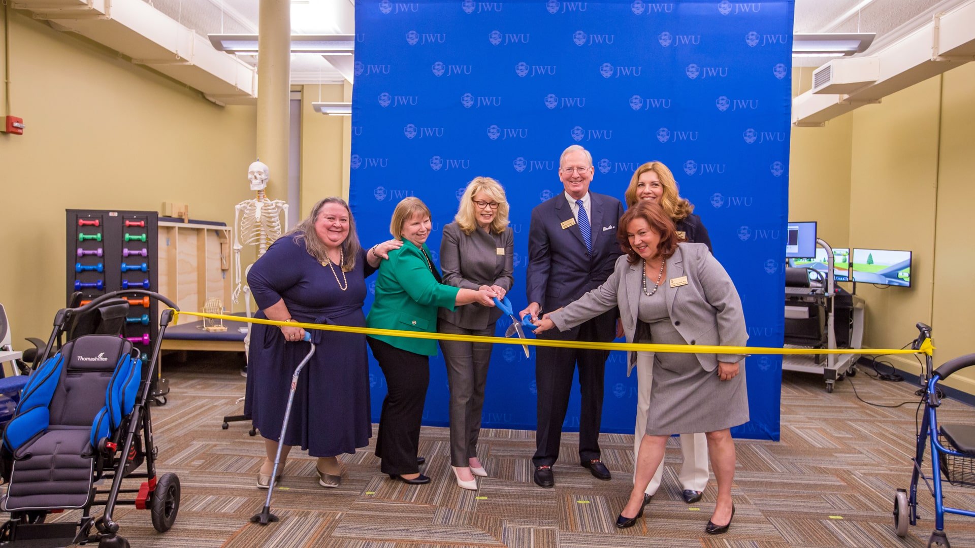 JWU ribbon-cutting to commemorate the start of the first entry-level Occupational Therapy Doctorate program in Rhode Island.