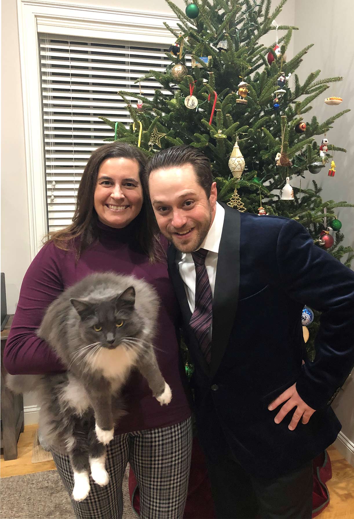 Sammartino with husband Dan and cat Kitty