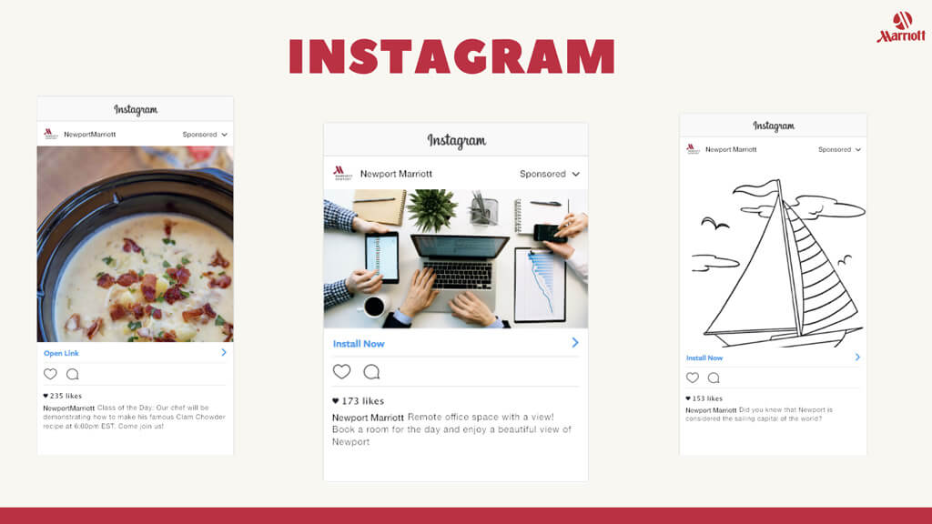 Infographic featuring Instagram posts