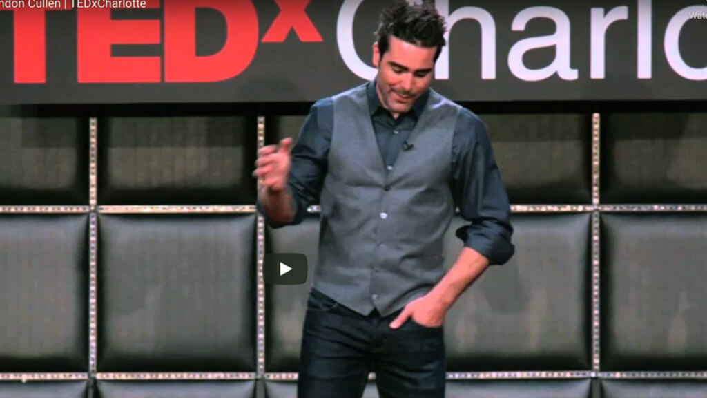 Photo of Brandon Cullen giving TEDX Talk