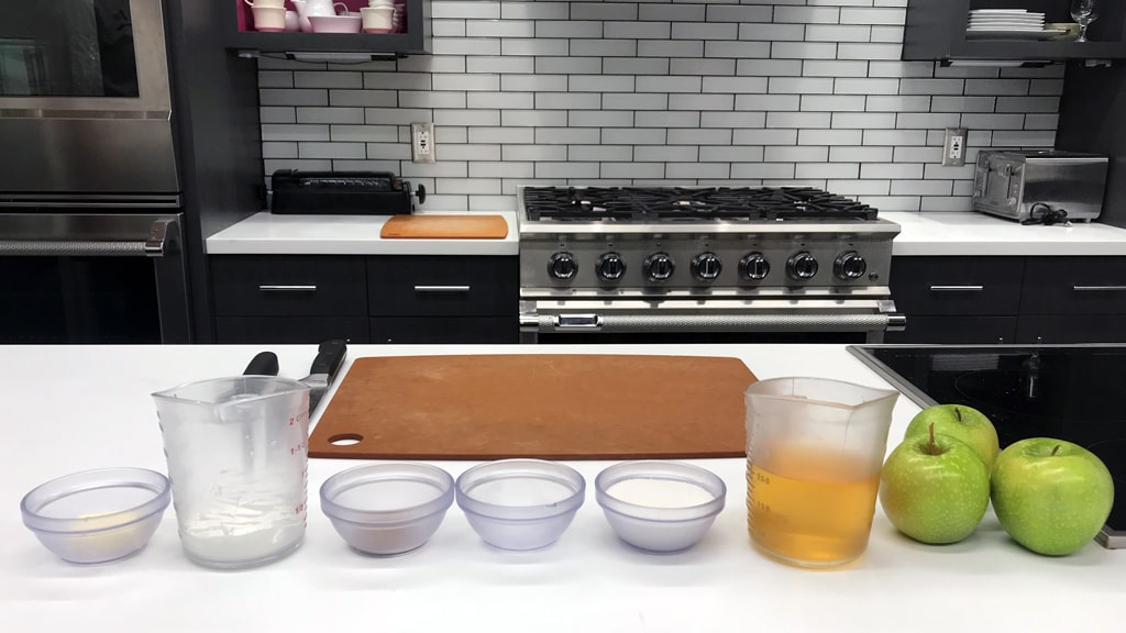 Mise en place: Line up your prep ingredients before you start cooking.