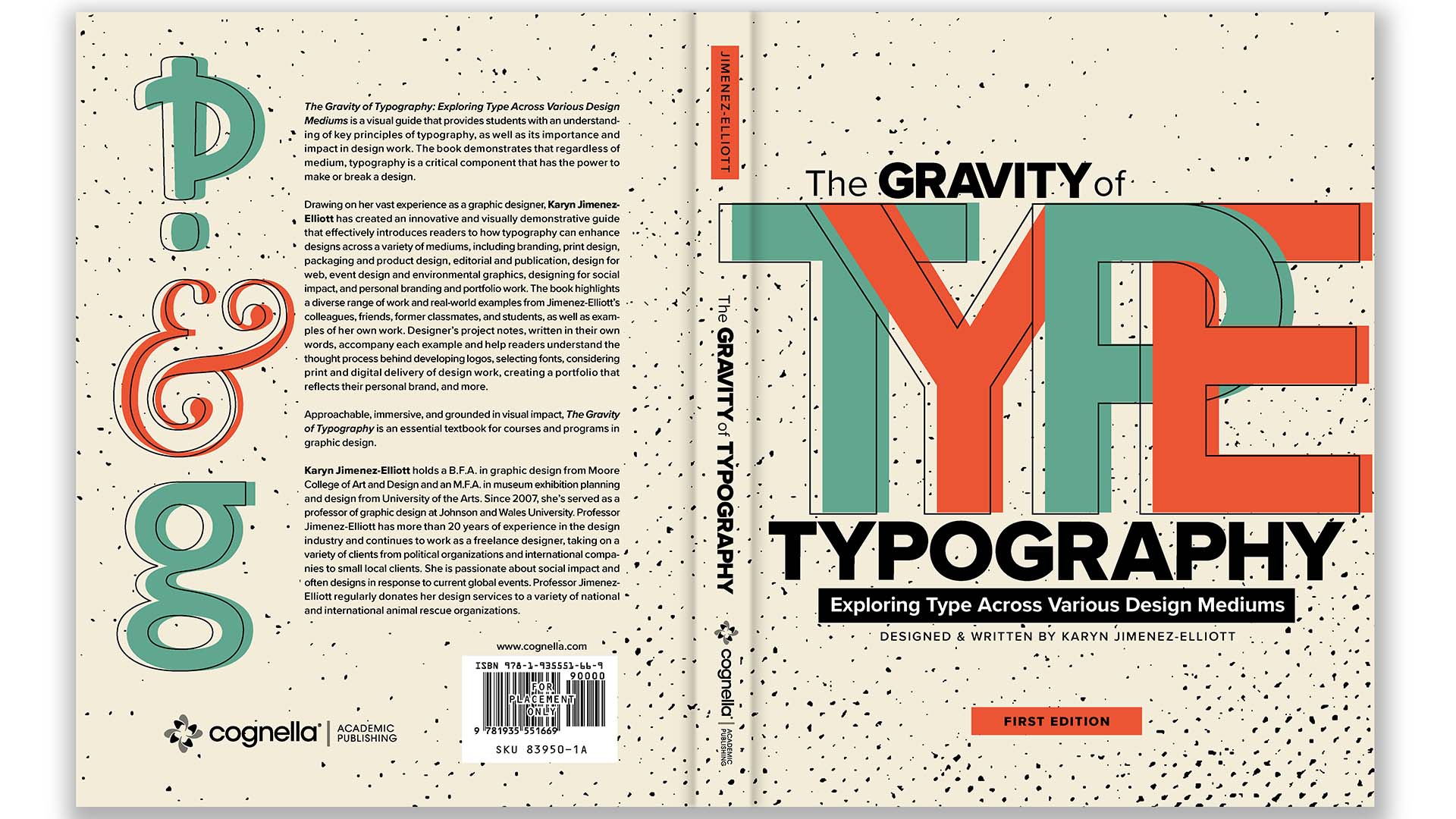 The cover of Karyn Jimenez-Elliot's book, The Gravity of Typography