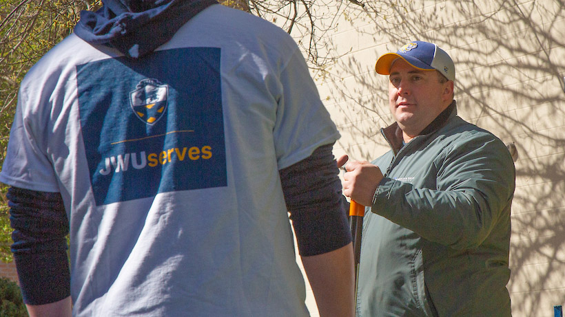 Matt Fannon, director of sustainability &amp; resource management, at JWU Serves.