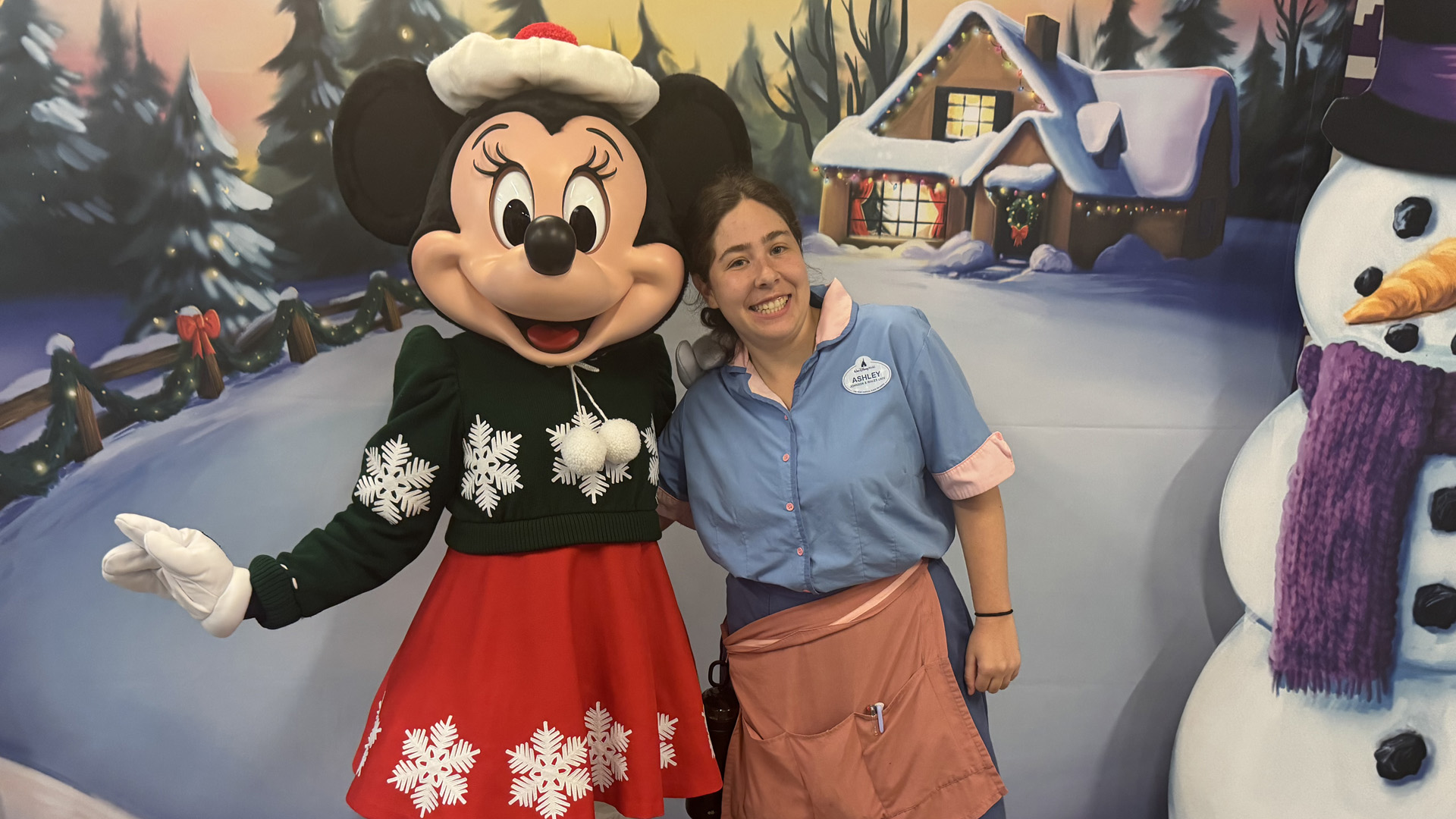 Ashley Lindman with Minnie Mouse