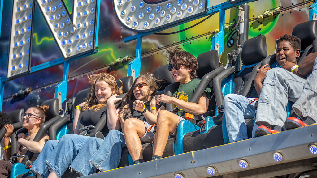 Kids riding ride