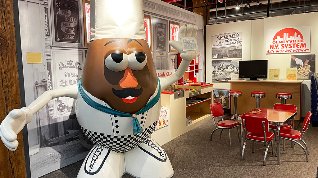 Potato head exhibit in the Culinary Arts Museum