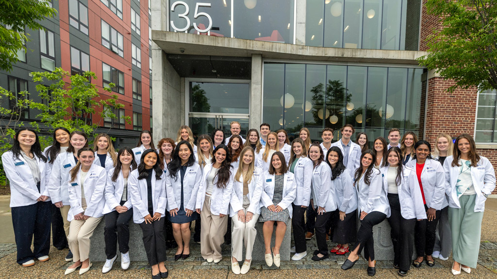 group pic of 2025 incoming JWU Physician Assistant cohort 