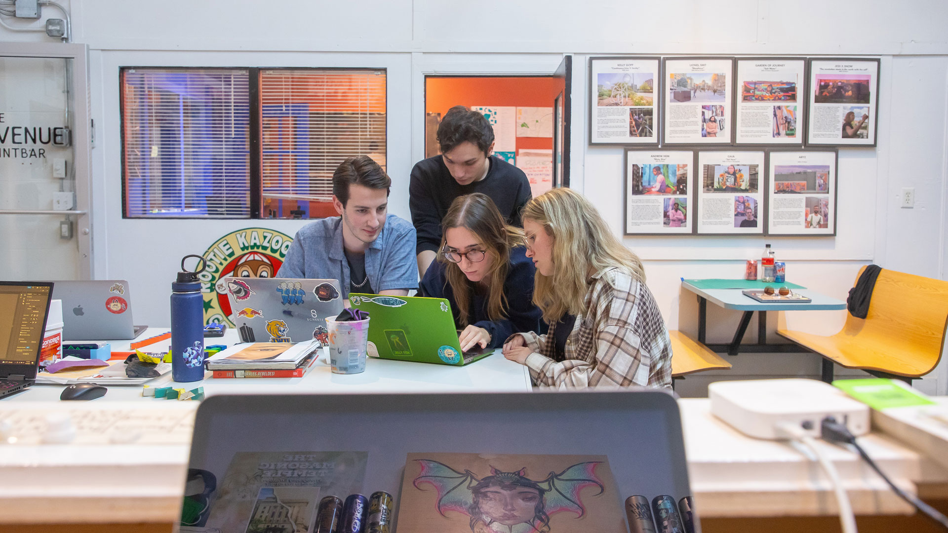 Design and Media Communication students working on public art concepts.