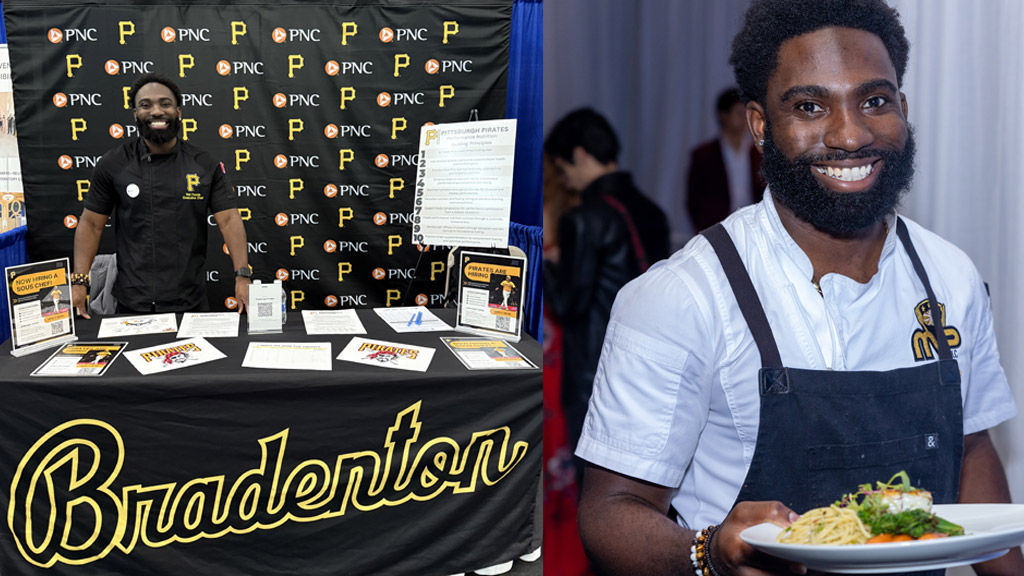 Nol Foretia '16 as a Pittsburgh Pirates executive performance chef