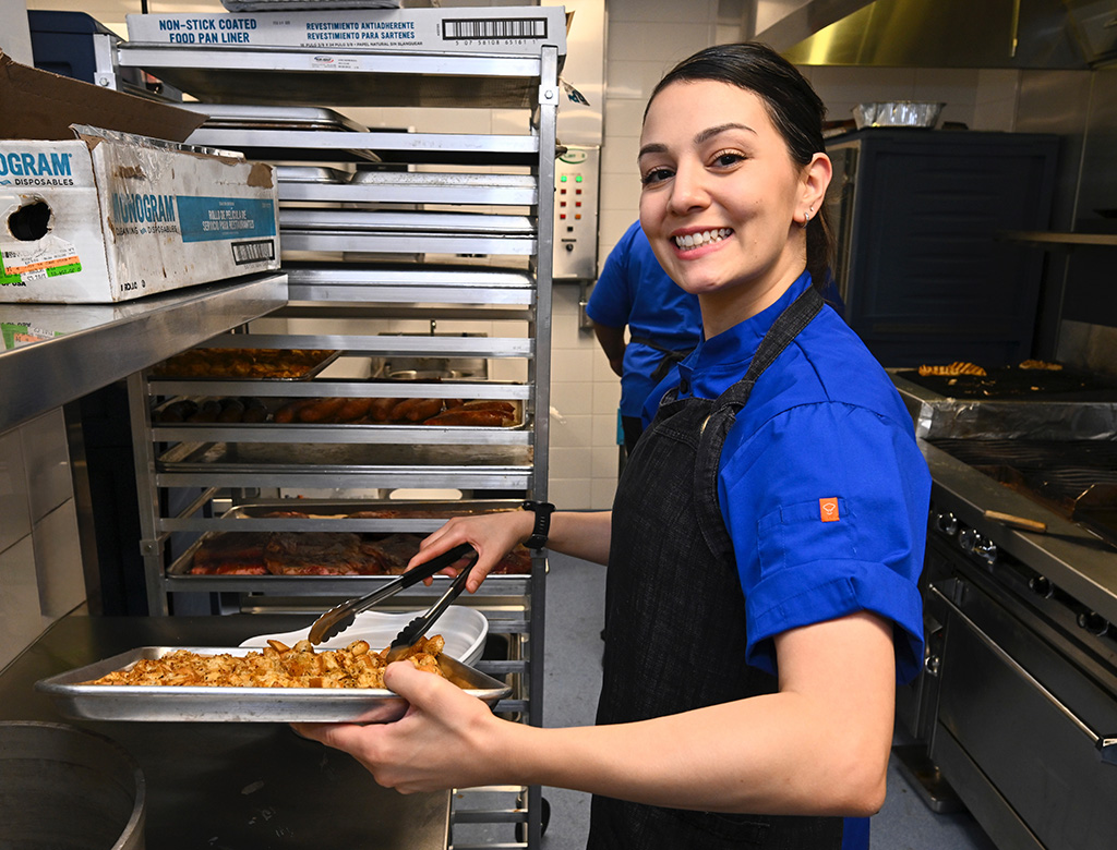 Kristen Loiacono in the Dodgers kitchen