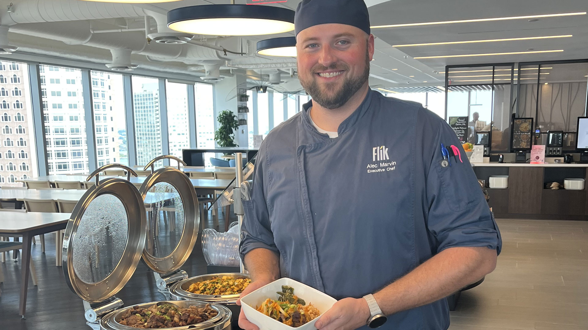 Alec Marvin ’15, ’16 MBA, a general manager for one of Compass' food service sites