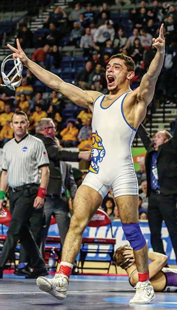 Jay Albis '19 trained hard to capture his second national wrestling title.
