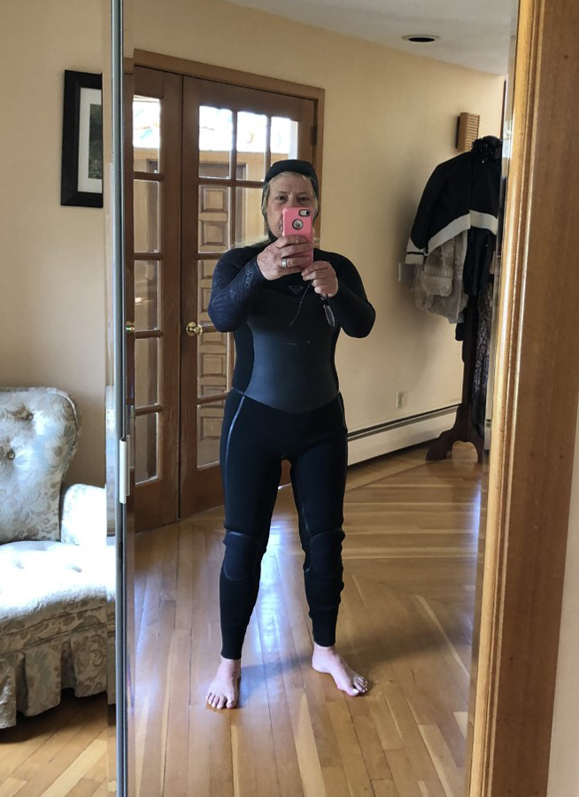 Dias in wetsuit
