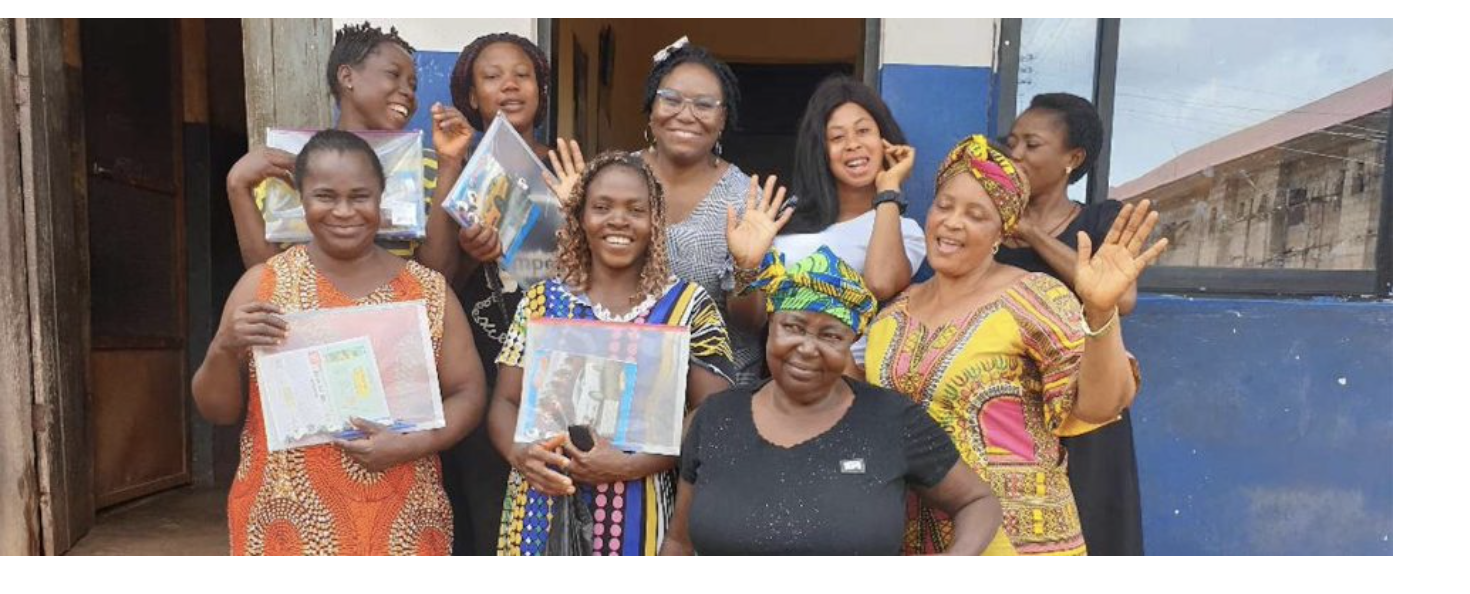 Ezenwayi Amaechi working with women in the Enugu State, southeastern Nigeria.